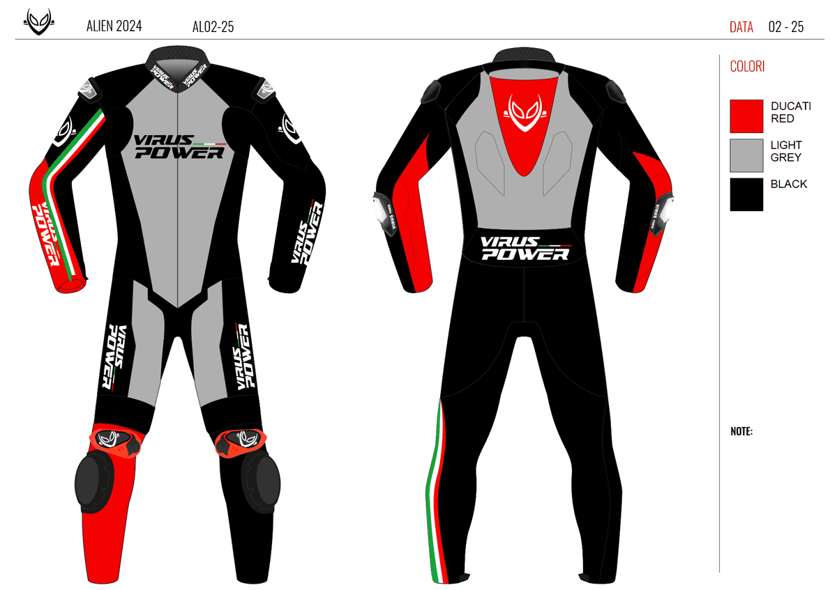 Virus Power Alien Textile Racing Suit with Helite Airbag System 2.0 - Standard Fit by Virus Power - Racing Suits