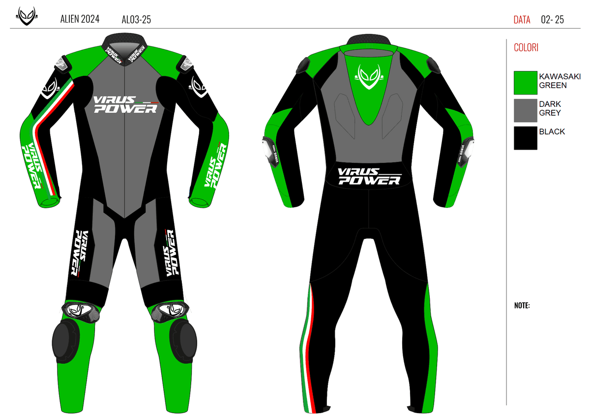 Virus Power Alien Textile Racing Suit with Helite Airbag System 2.0 - Racer Fit - view 2 of 4