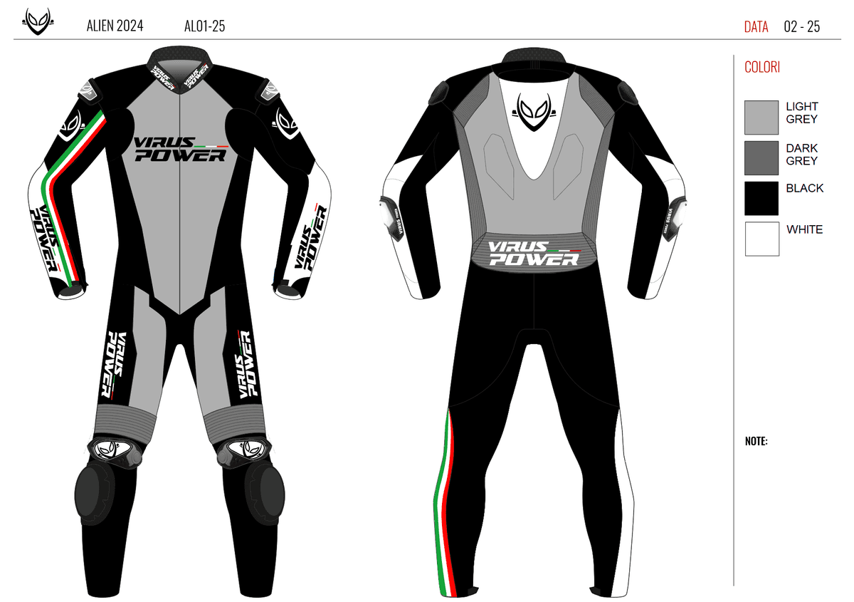 Virus Power Alien Textile Racing Suit with Helite Airbag System 2.0 - Racer Fit - view 4 of 4